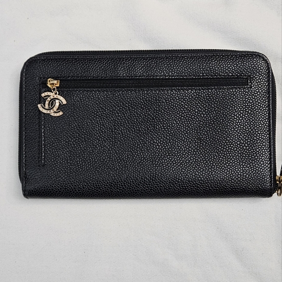 Chanel CC Calfskin Large Zip Around Wallet w/ COA - Picture 3 of 9